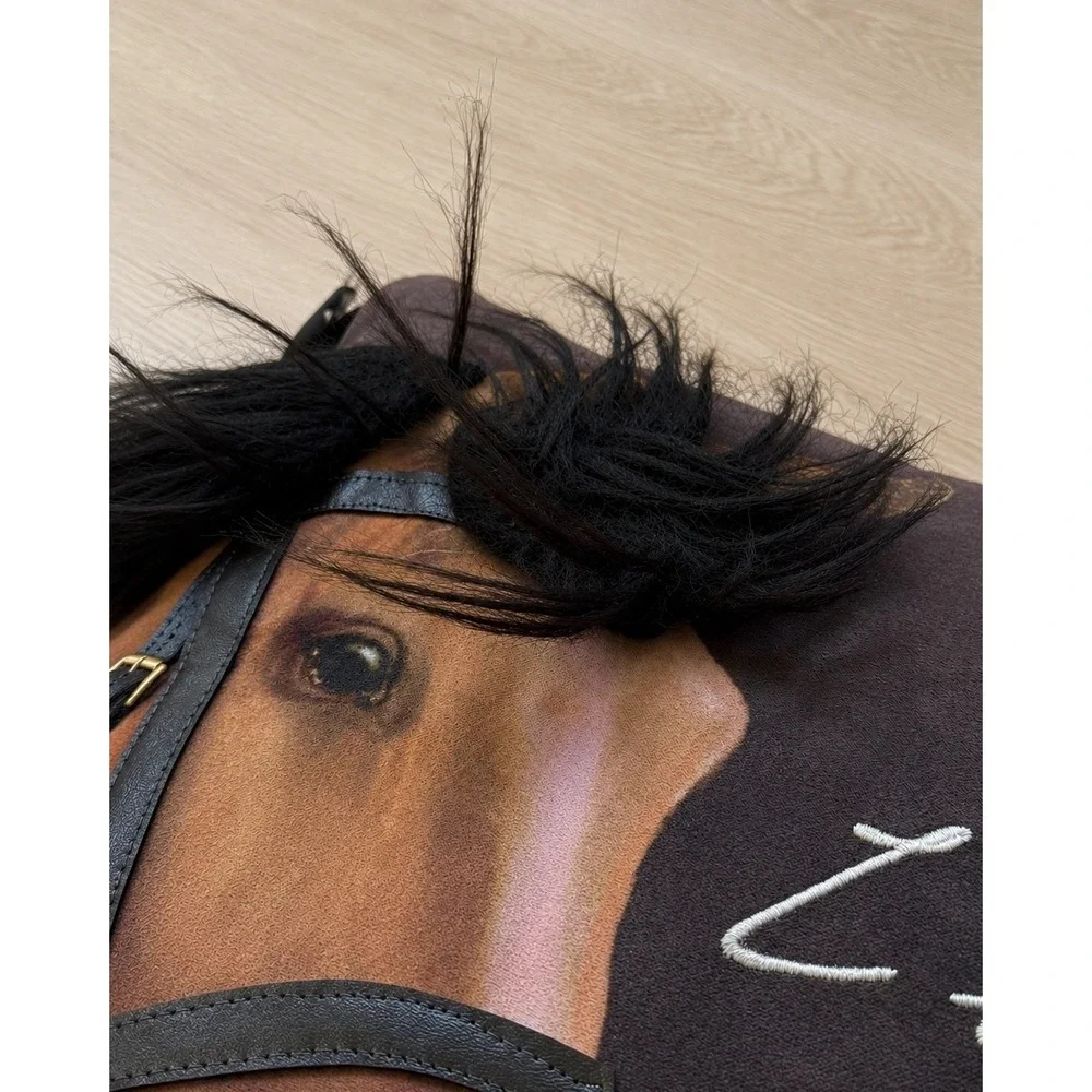 Cracker Barrel Horse Throw Pillow I Love You To The Barn And Back NWT